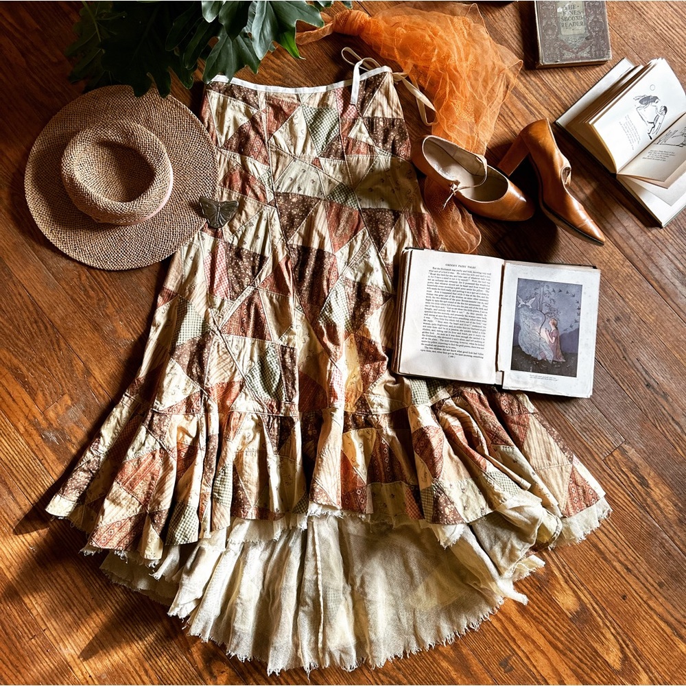 Vintage Ralph Lauren Patchwork Prairie Skirt